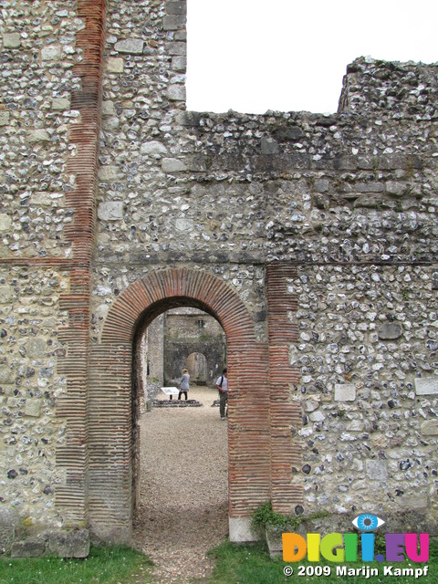 SX07735 Restored corner and arch stones Wolvesy Castle, Winchester